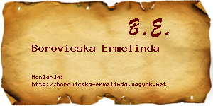 Borovicska Ermelinda névjegykártya